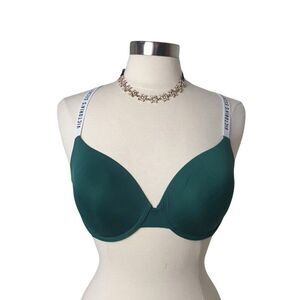 Victoria's Secret T-Shirt Kelly Green Demi Lightly Lined 36D Bra Convertible